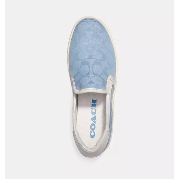 COACH WELLS SLIP ON SNEAKERS IN CHAMBRAY SIZE 10 - Picture 3 of 6
